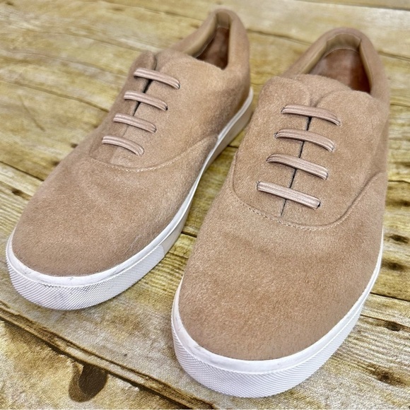 Vince Blair Lace Up Low Top Sneaker Tan Camel Soft - Picture 11 of 12